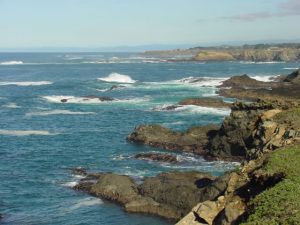Mendocino Beach cliffs