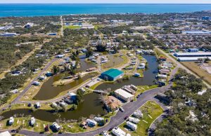 aerial view of Woody Acres